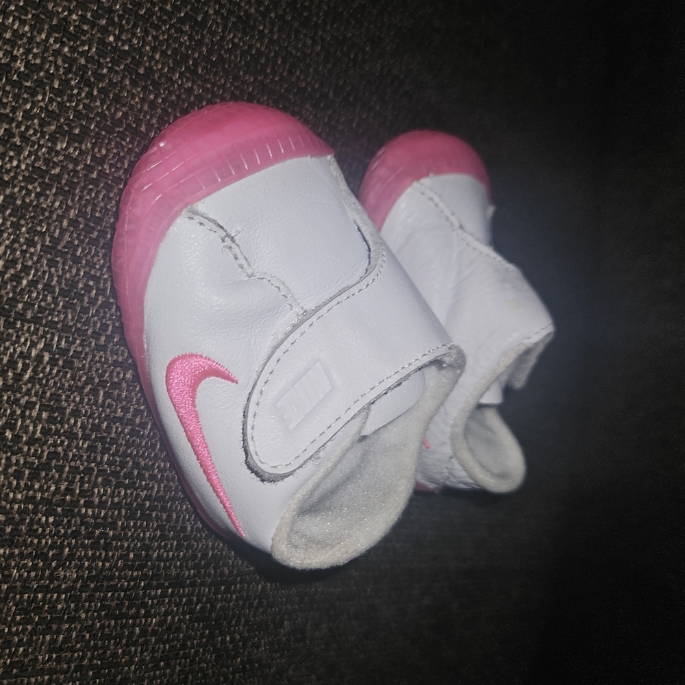 Nike Kids White and Pink Shoes